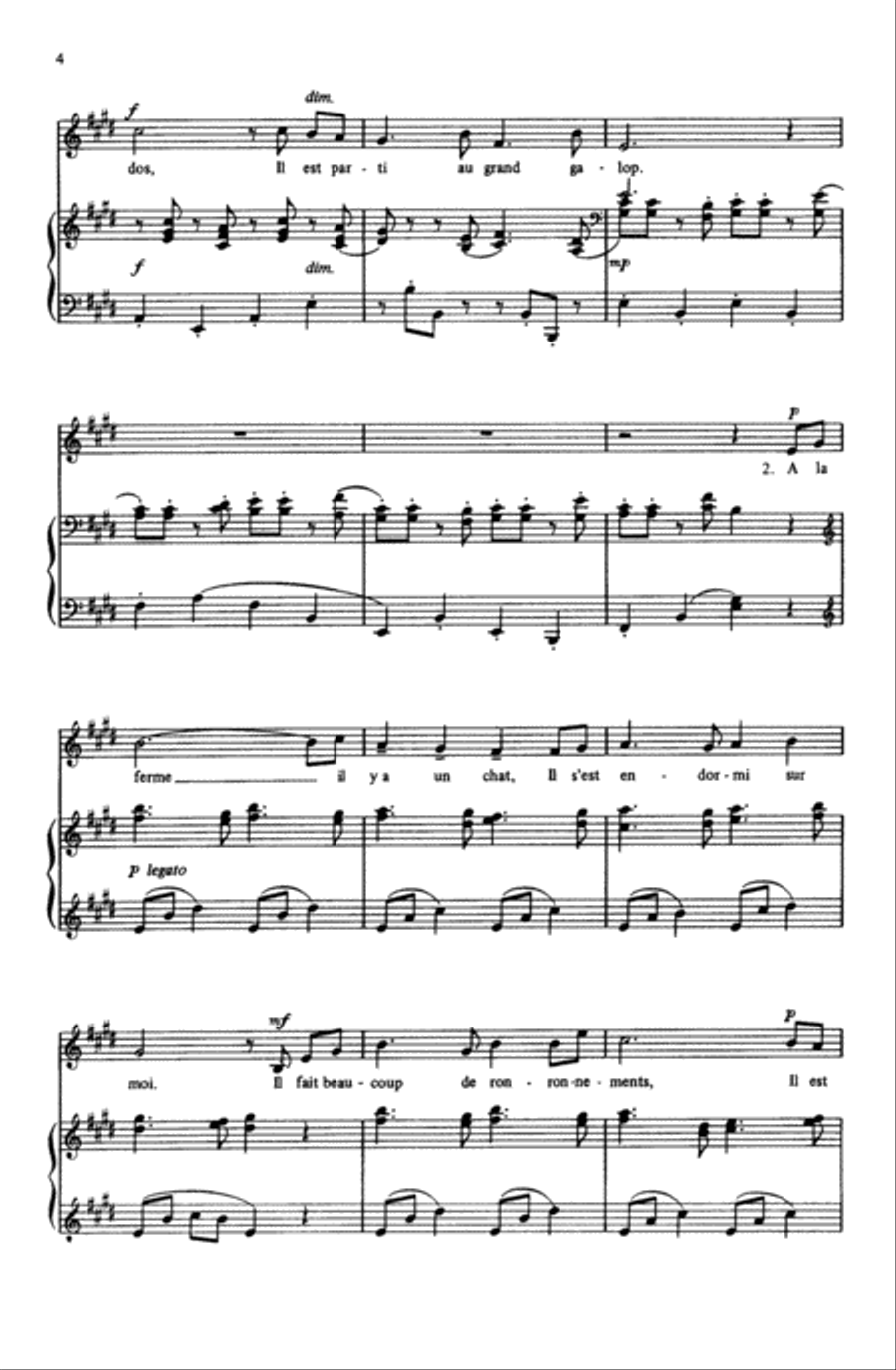 A La Ferme Unison Choir scores gallery preview page 4