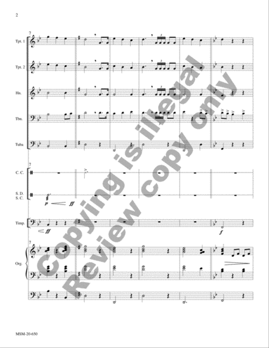 Fanfare On Thaxted Organ scores gallery preview page 3