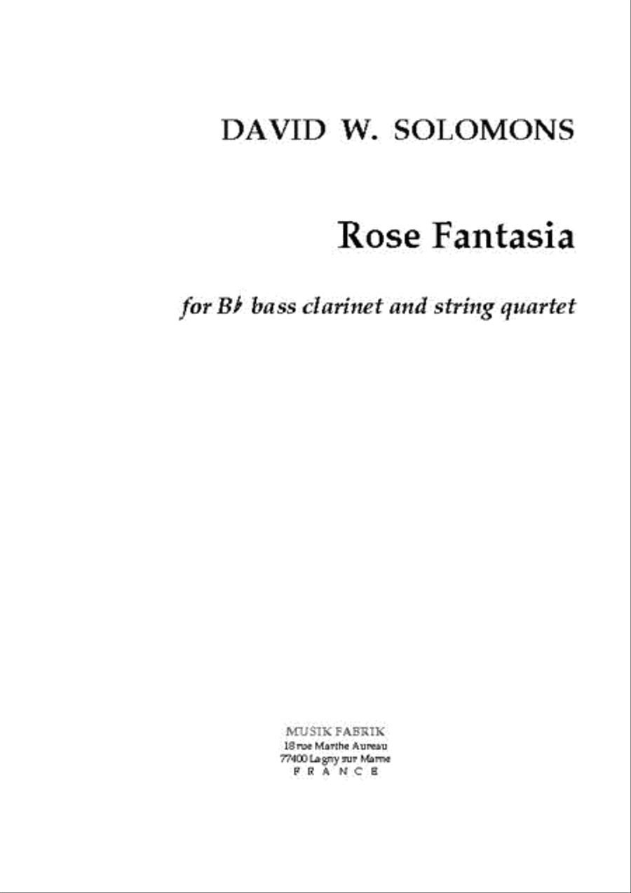 Rose Fantasia String Quartet scores gallery preview page 1