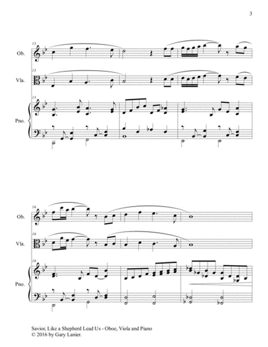 SAVIOR, LIKE A SHEPHERD LEAD US (Trio – Oboe, Viola & Piano with Parts) image number null