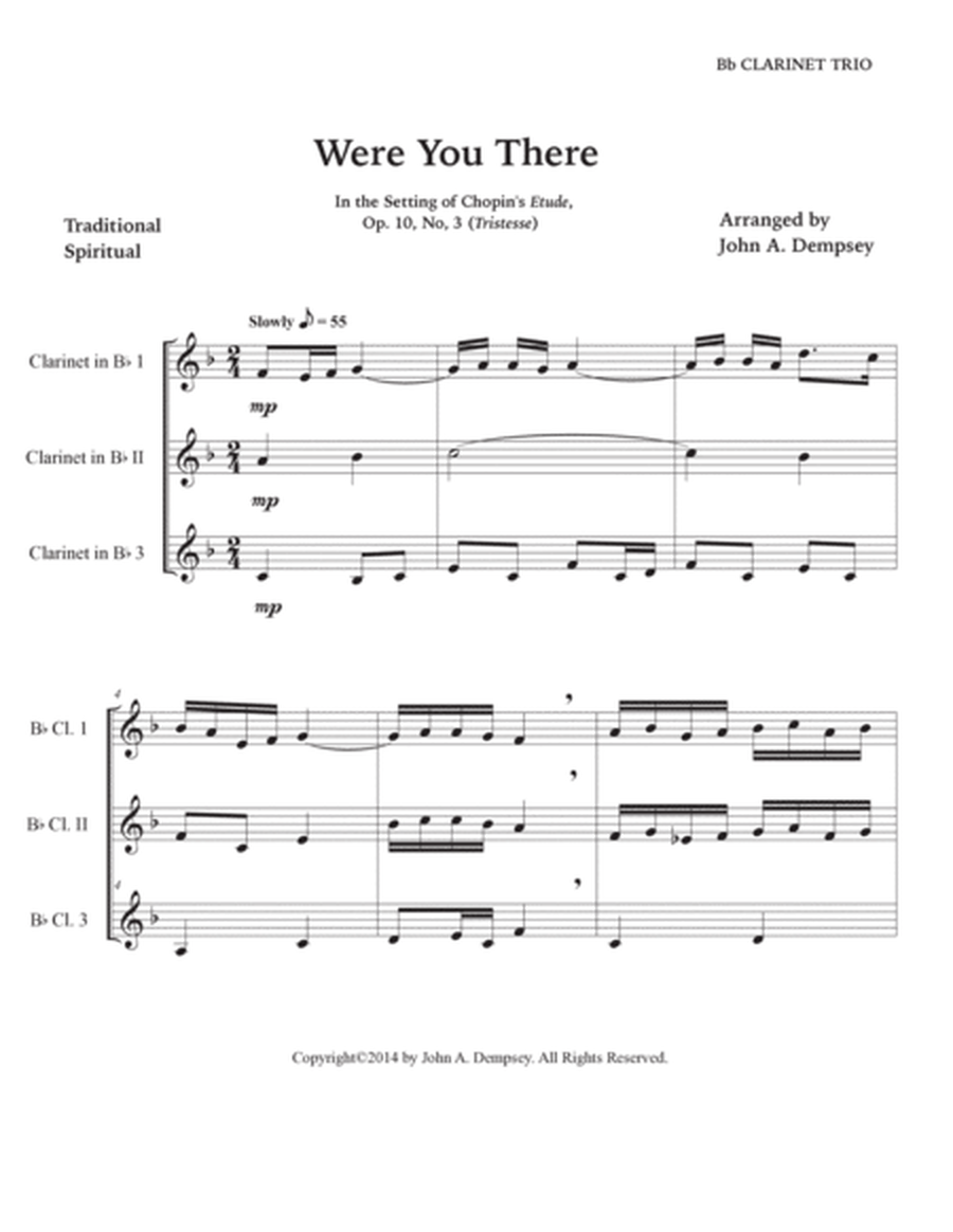 Were You There (Clarinet Trio) image number null
