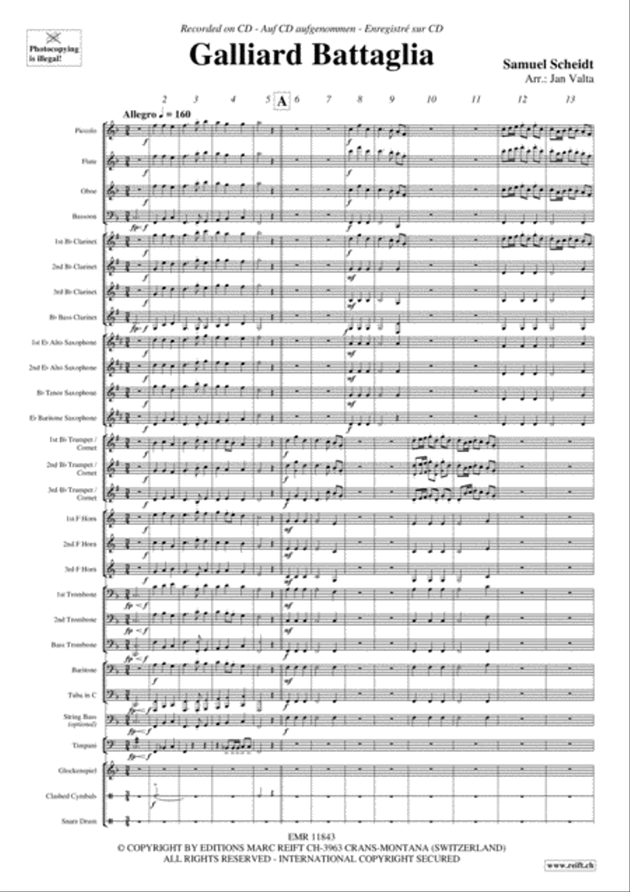 Galliard Battaglia Galliard Battaglia Concert Band scores gallery preview page 4