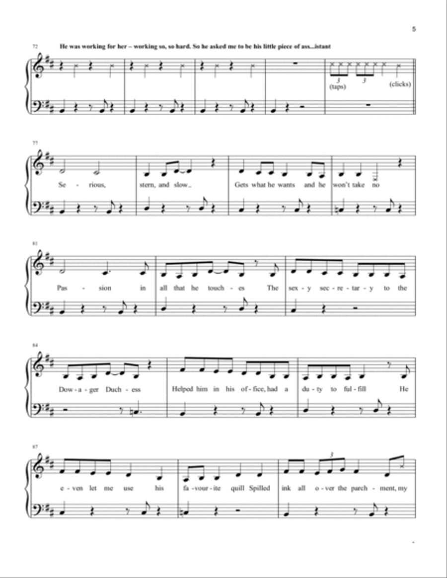 All You Wanna Do (from Six: The Musical) Easy Piano scores gallery preview page 5