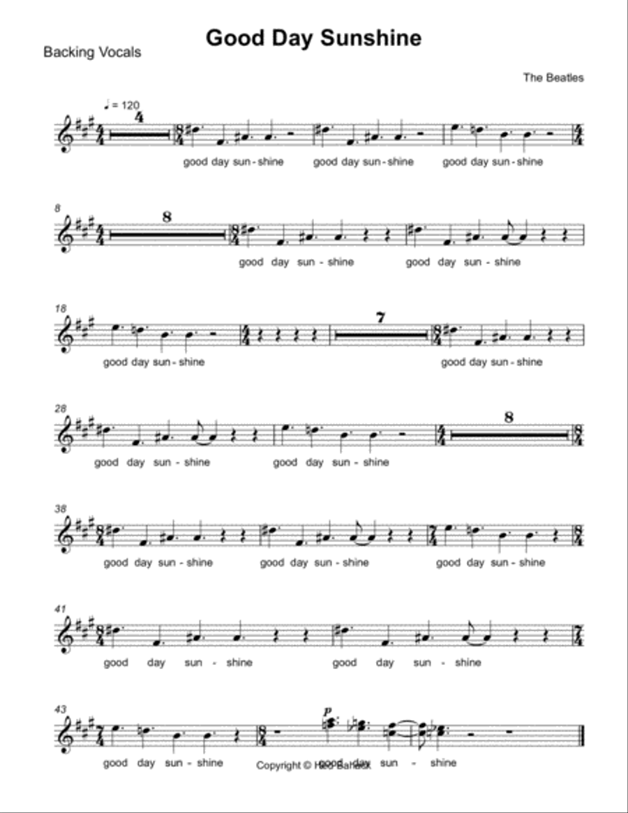 Good Day Sunshine Good Day Sunshine Small Ensemble scores gallery preview page 6