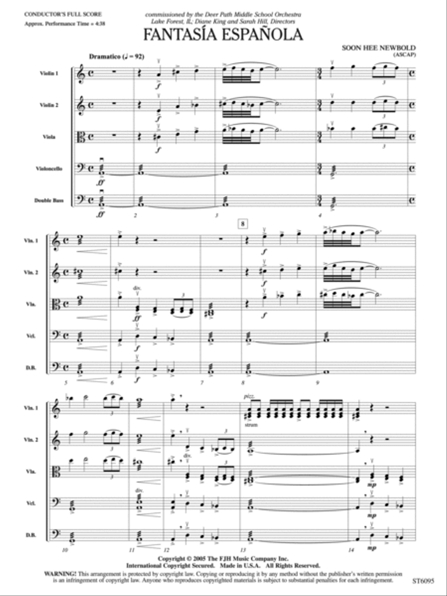 Fantasía española: Score String Orchestra scores gallery preview page 3