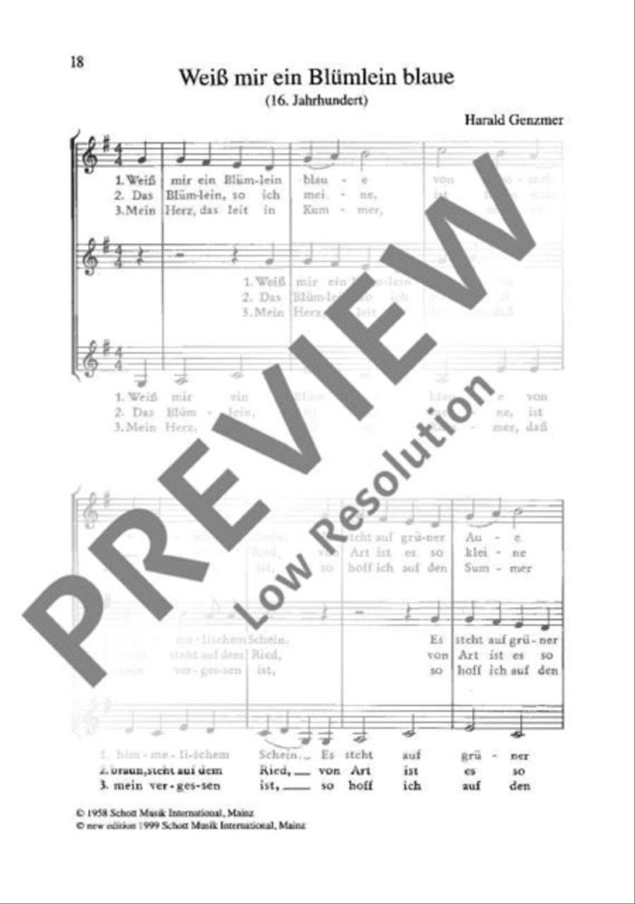 Alte Volkslieder in neuen Sätzen Women's Choir scores gallery preview page 19