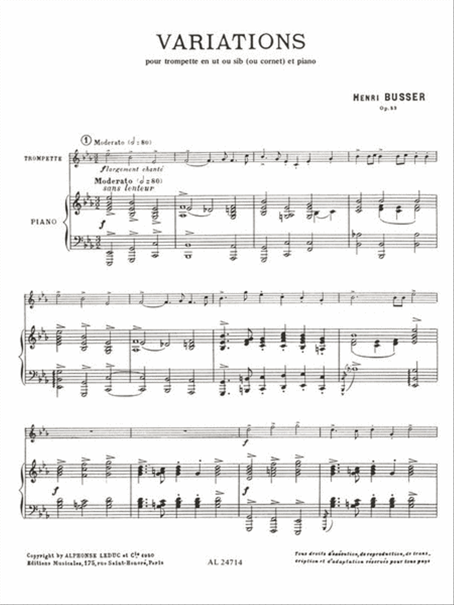 Variations Op. 53 (trumpet And Piano) Trumpet Solo scores gallery preview page 2