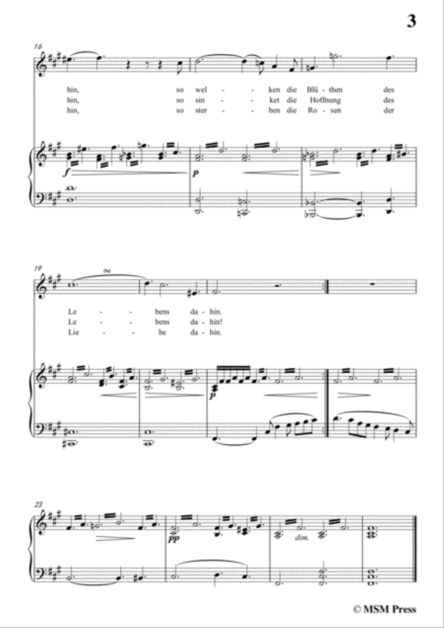 Schubert-Herbst(Autumn),in f sharp minor,D.945,for Voice and Piano Voice Solo scores gallery preview page 5