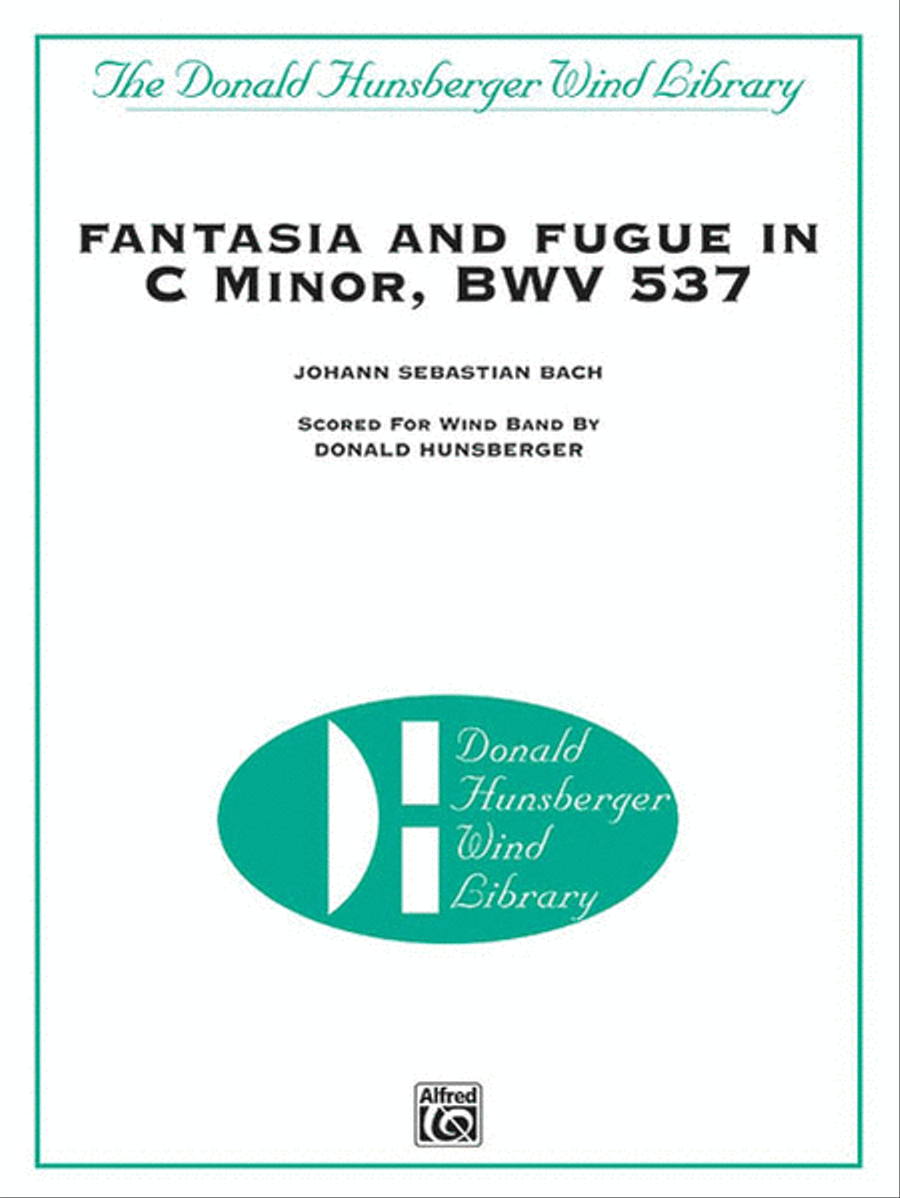 Book cover for Fantasia and Fugue in C Minor, BWV 537