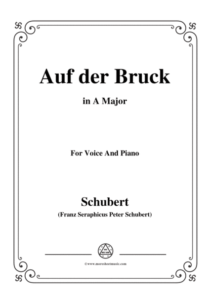 Schubert-Auf der Bruck,Op.93 No.2,in A Major,for Voice&Piano image number null