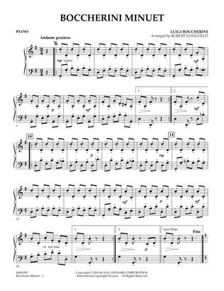Book cover for Boccherini Minuet - Piano