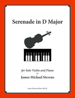 Book cover for Serenade in D Major (Solo Violin & Piano)