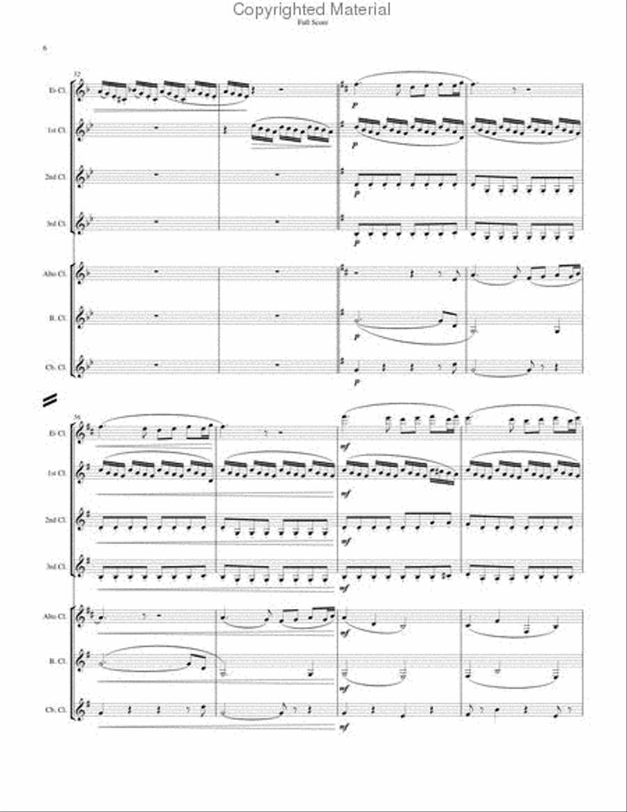 Serenade in E Major, Op. 22 Clarinet Choir scores gallery preview page 8