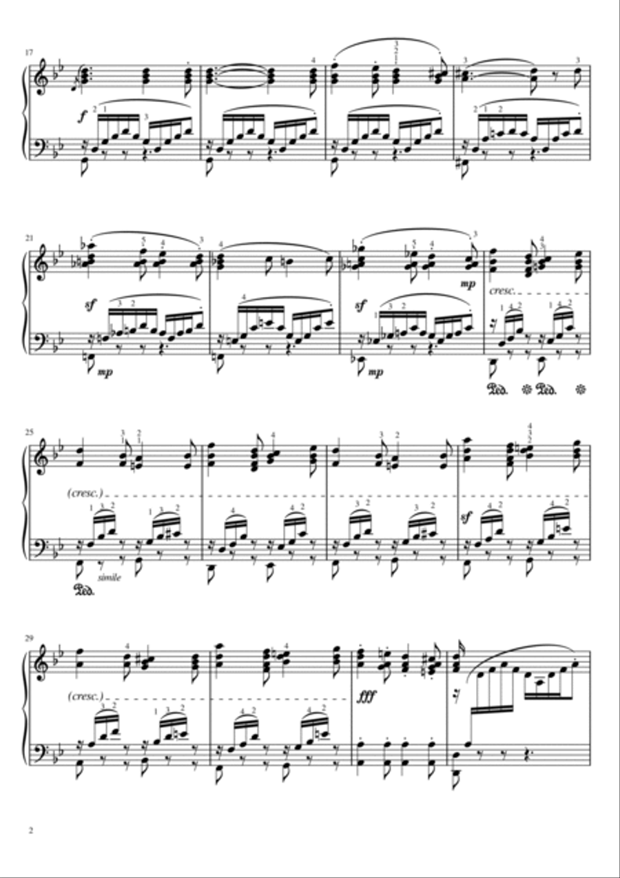 Mendelssohn - Lieder ohne Worte (Songs Without Words), Op.53 No.3 - Original With Fingering Piano Solo scores gallery preview page 2