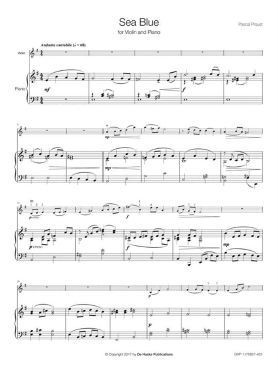 Sea Blue Violin Solo scores gallery preview page 2