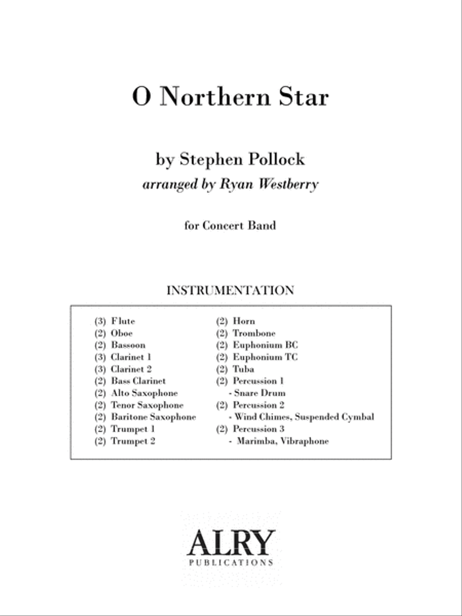 O Northern Star for Concert Band (Full Score) Concert Band scores gallery preview page 1