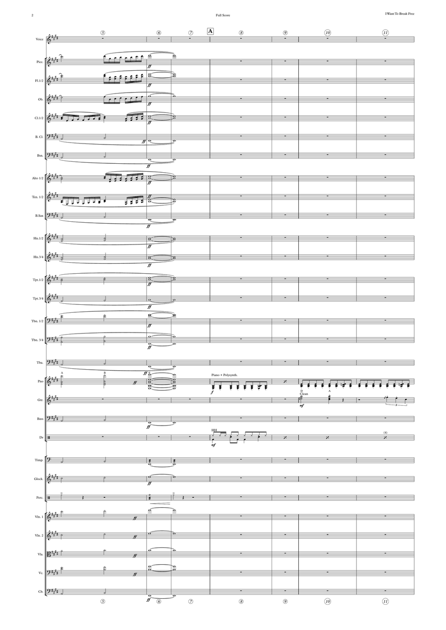 I Want To Break Free Full Orchestra scores gallery preview page 4