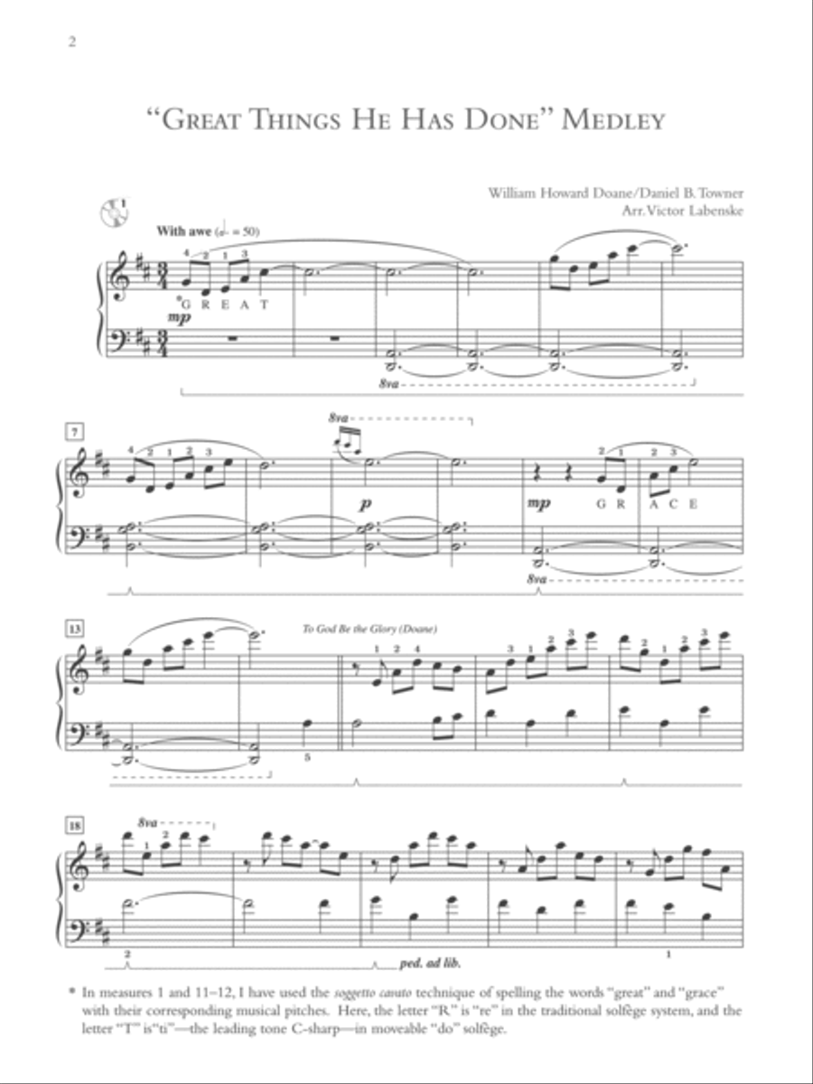 Great Things He Has Done: 10 Sacred Arrangements in a Variety of Styles Piano Solo scores gallery preview page 2