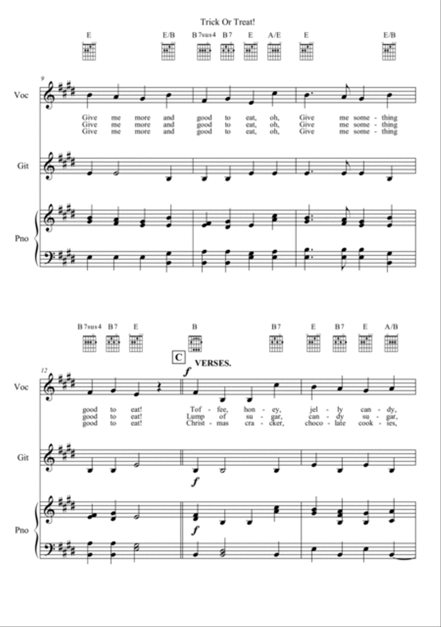 Trick Or Treat! Medium Voice scores gallery preview page 2
