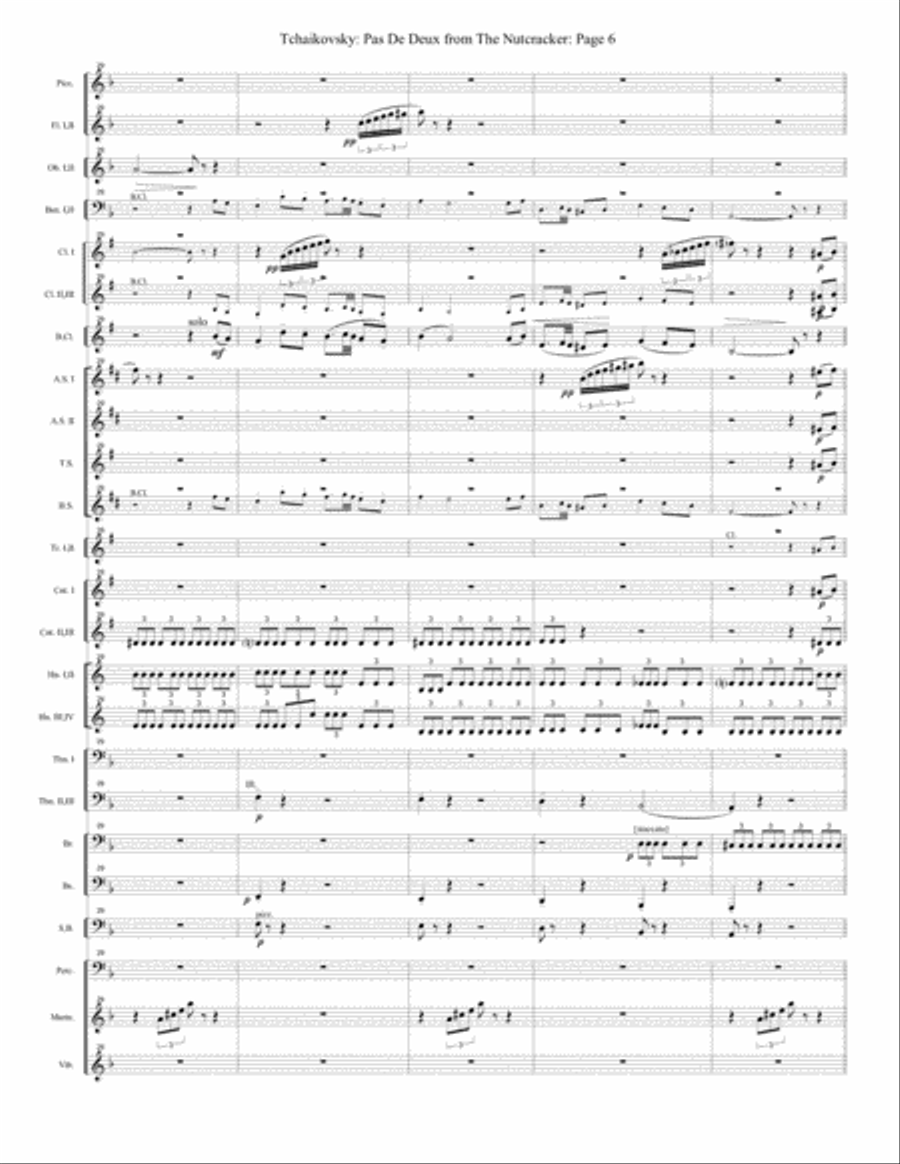 Pas de Deux from The Nutcracker Concert Band scores gallery preview page 6