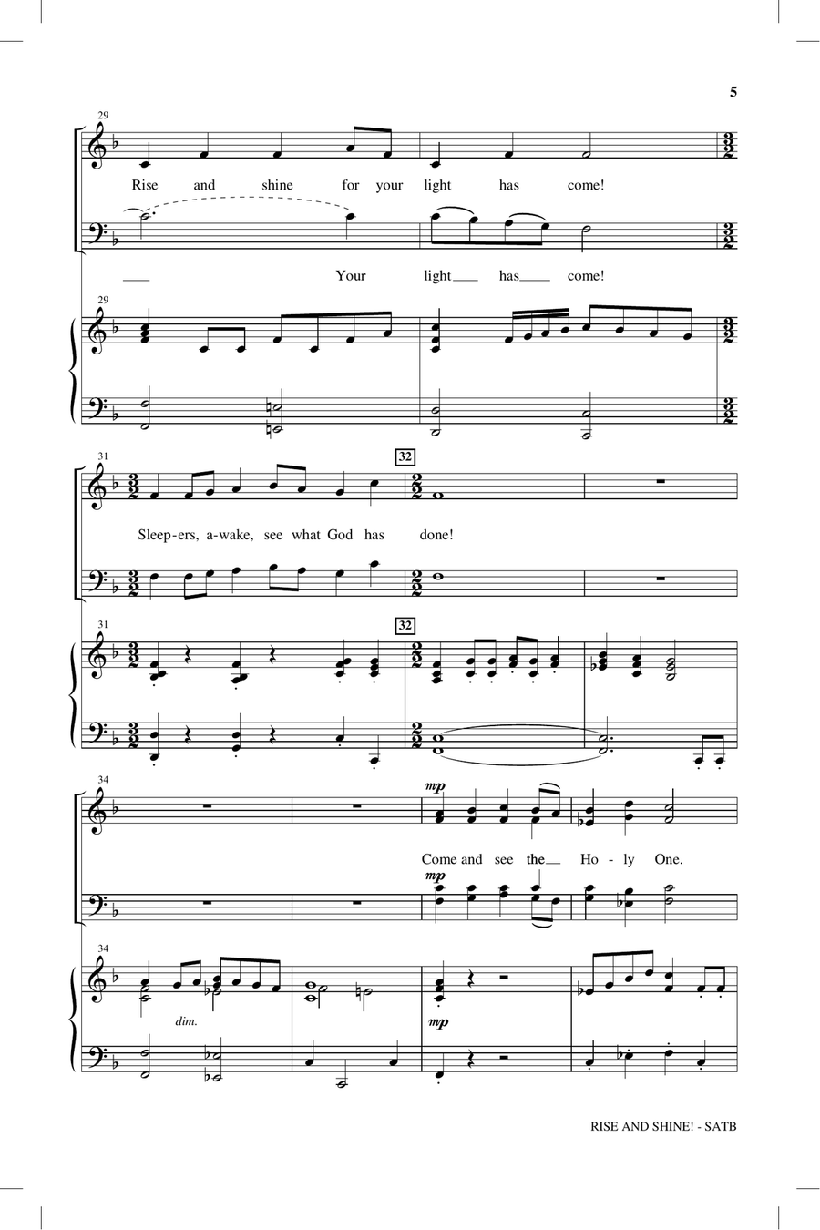 Rise And Shine! Rise And Shine! 4-Part scores gallery preview page 4