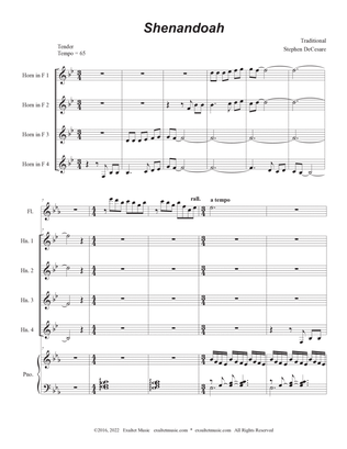 Shenandoah (French Horn Quartet and Piano)