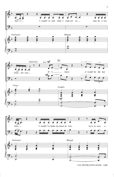 I'll Never Love Again (from A Star Is Born) (arr. Mark Brymer)