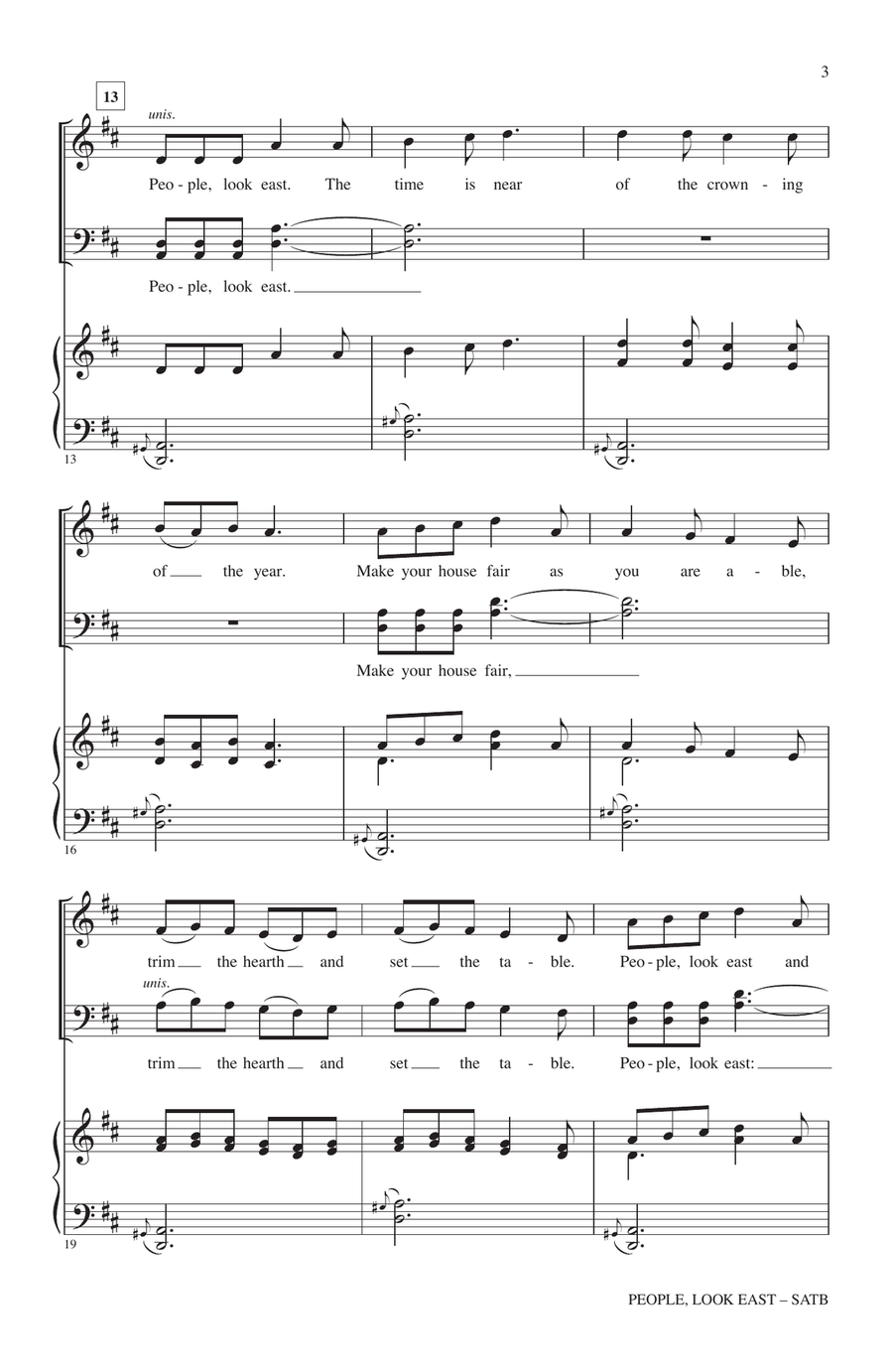 People, Look East (arr. John Leavitt) 4-Part scores gallery preview page 2