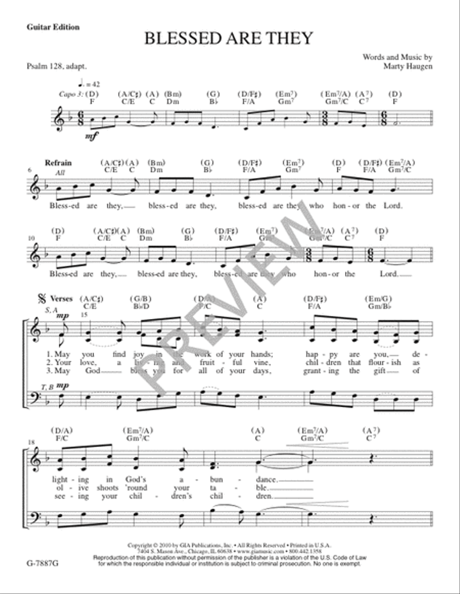 Blessed Are They - Guitar edition Guitar scores gallery preview page 2