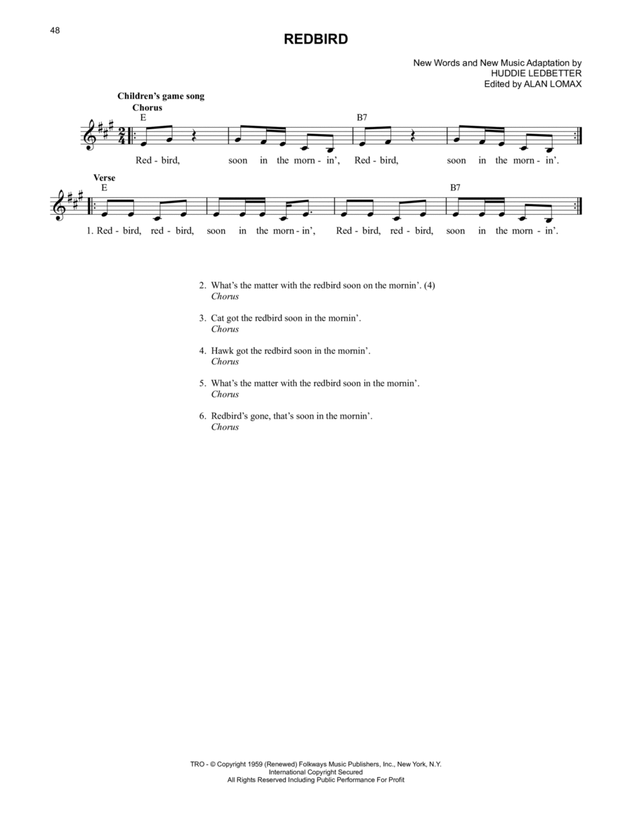 Redbird Piano scores gallery preview page 1