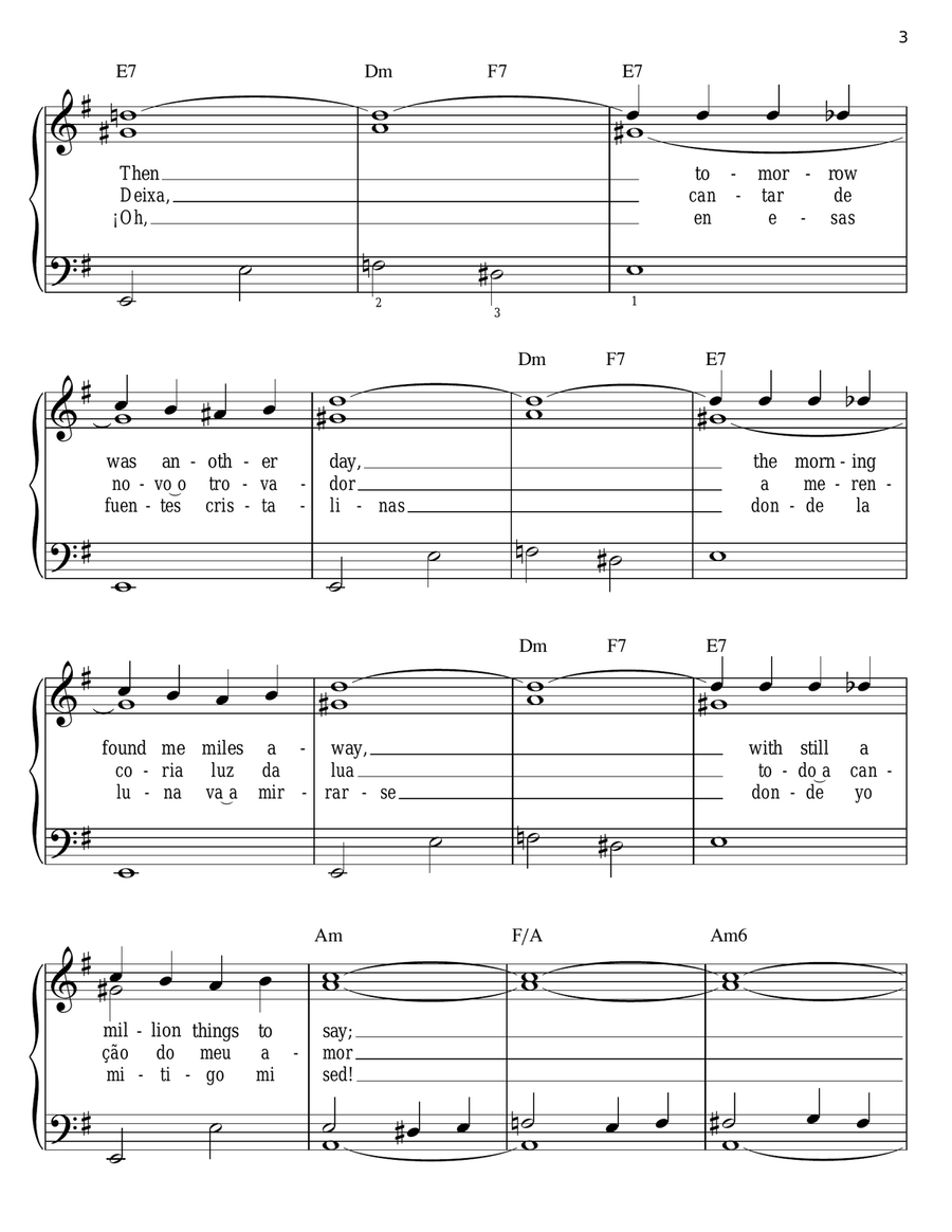 Brazil Brazil Easy Piano scores gallery preview page 3