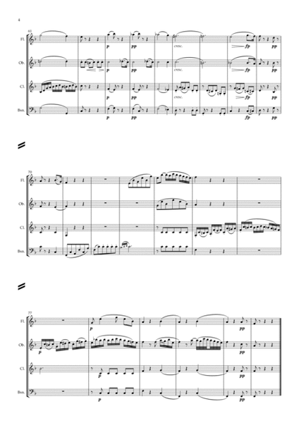 Beethoven: Wind Trio in C Major Op.87 Mvt.II Adagio - woodwind quartet image number null