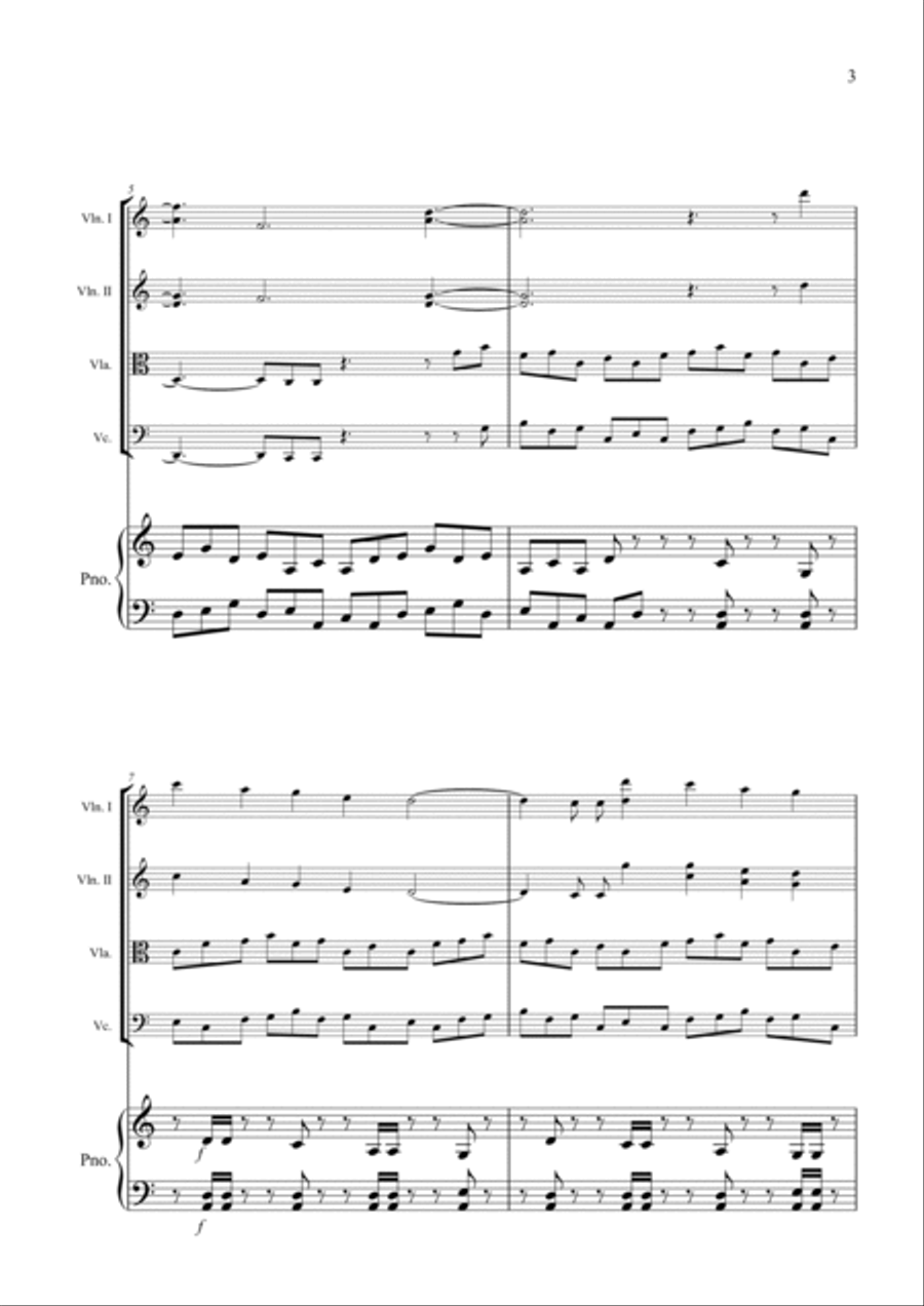 Safika: Three Tales of African Migration (string quintet) Piano Quintet scores gallery preview page 3