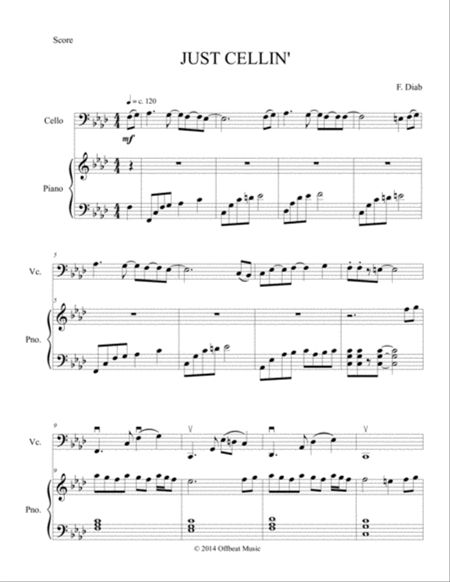 Just Cellin' Piano scores gallery preview page 3