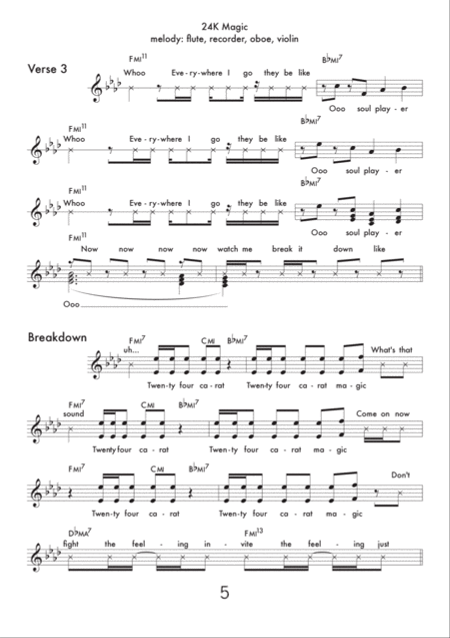 24K Magic Large Ensemble scores gallery preview page 5