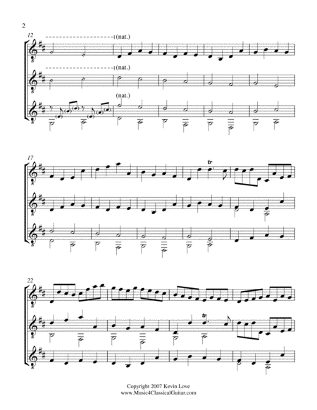Canon in D (Guitar Trio) - Score and Parts image number null