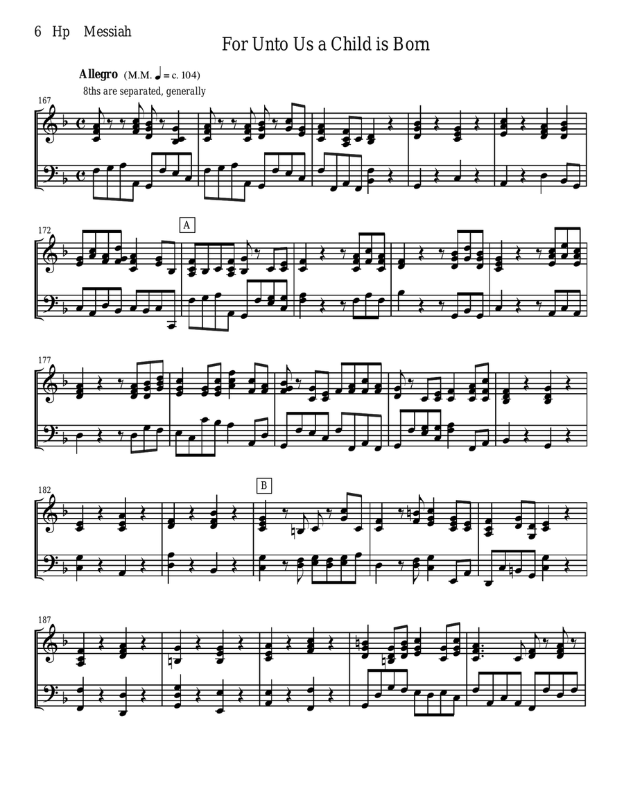 Handel's Messiah Selections for Clarinet and Bassoon Duet Woodwind Duet scores gallery preview page 6
