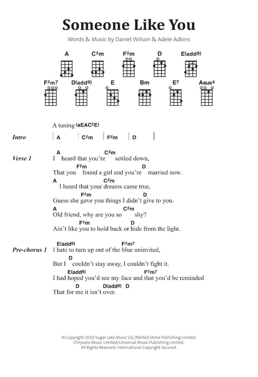 Someone Like You Someone Like You Banjo scores gallery preview page 1