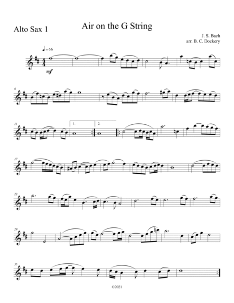 20 Classical Themes for Alto Saxophone Duet Woodwind Duet scores gallery preview page 4