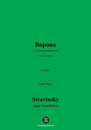 Stravinsky-Ворона(1914),K017 No.2,in d minor