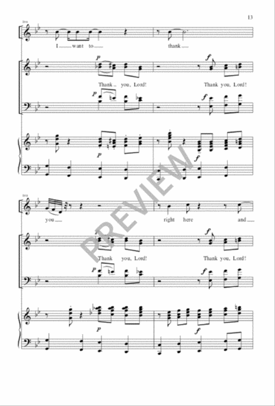 Thank You, Lord 4-Part scores gallery preview page 14