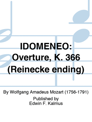 Book cover for IDOMENEO: Overture, K. 366 (Reinecke ending)