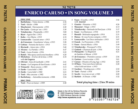 Enrico Caruso In Song Vol.3