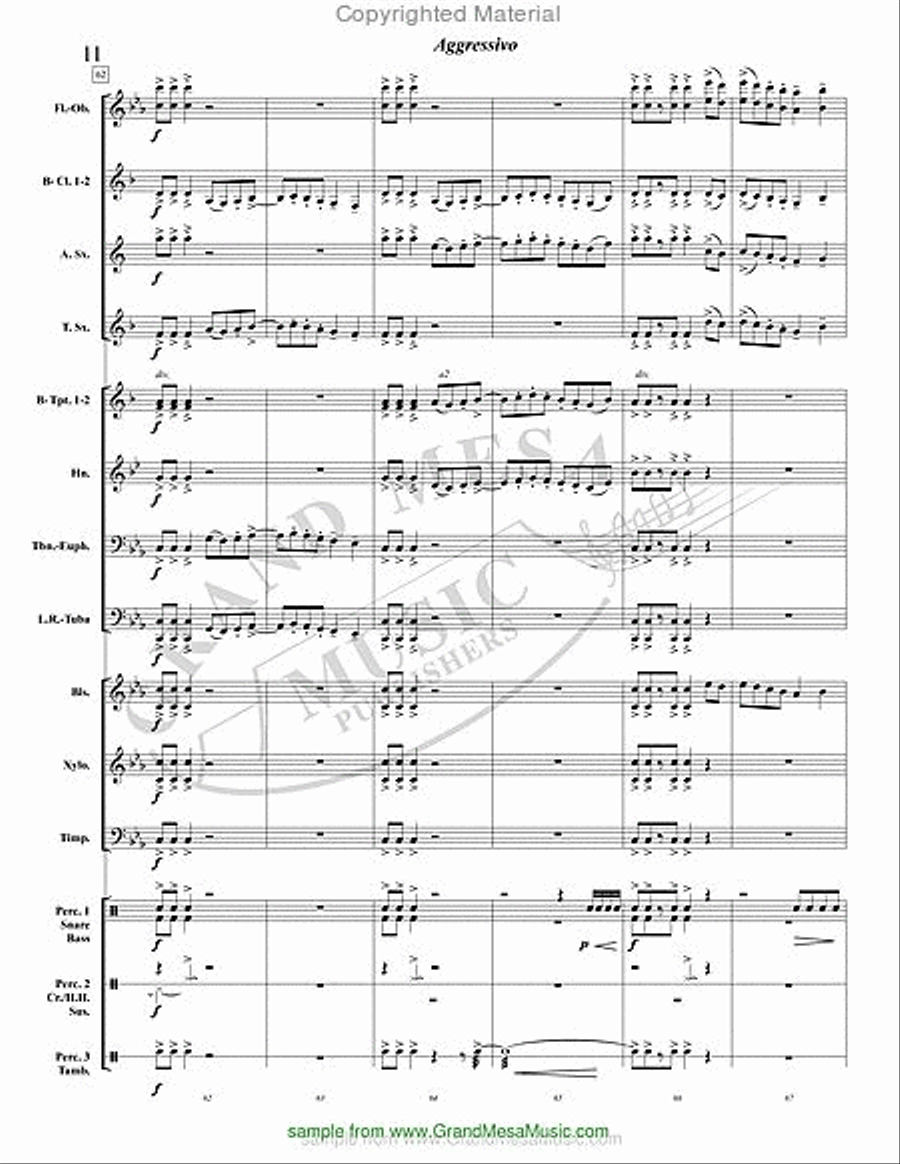 Aggressivo Aggressivo Concert Band scores gallery preview page 12