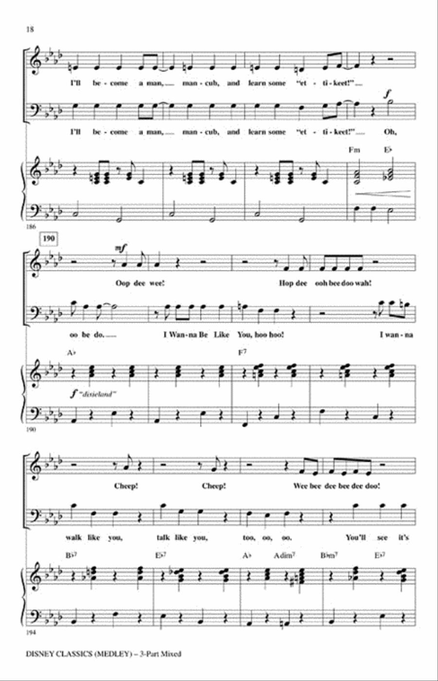 Disney Classics (Medley) Disney Classics (Medley) Choir scores gallery preview page 4