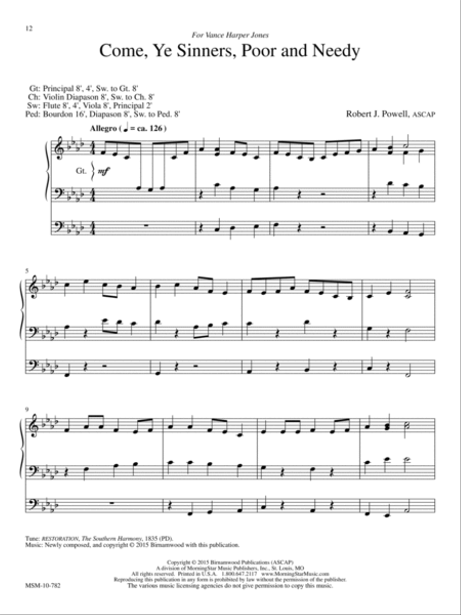 Throned In Glory Three Hymn Settings for Organ Organ Solo scores gallery preview page 6