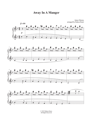 Book cover for Away In a Manger (late intermediate piano)