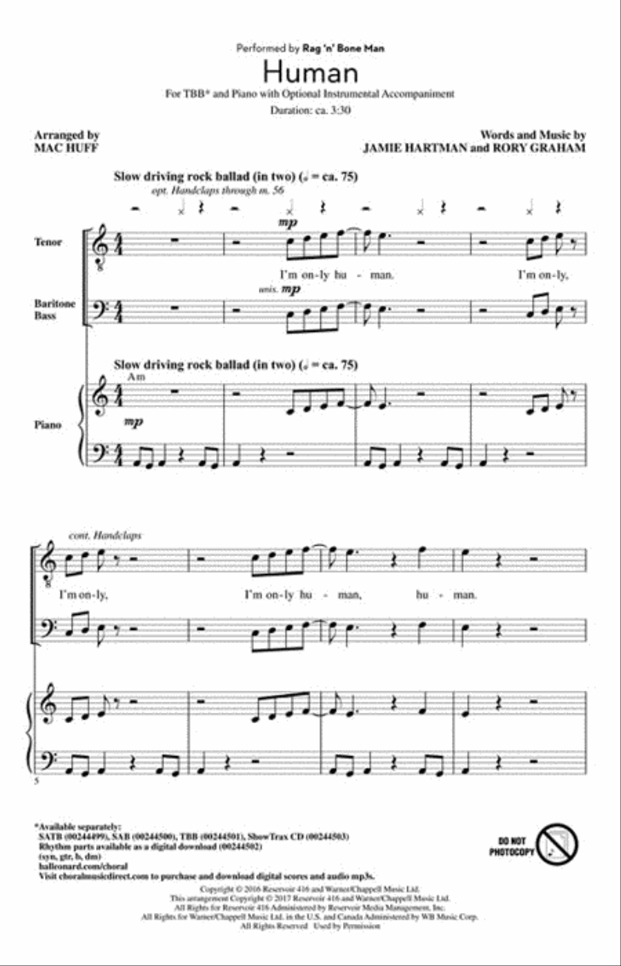 Human Human 3-Part scores gallery preview page 2