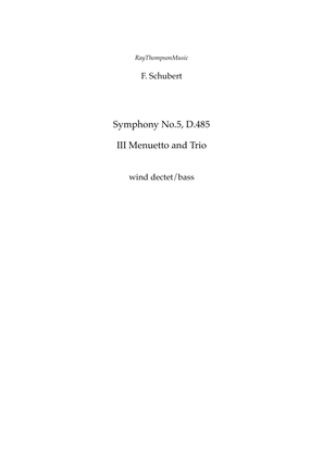 Book cover for Schubert: Symphony No.5, D.485 Mvt. III Menuetto and Trio - wind dectet/bass