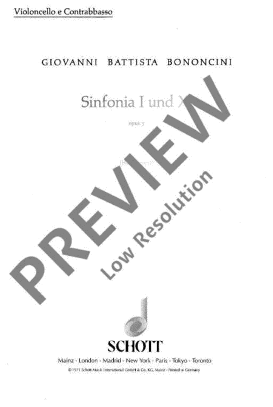 Sinfonia I und XI Sinfonia I und XI Double Bass scores gallery preview page 2